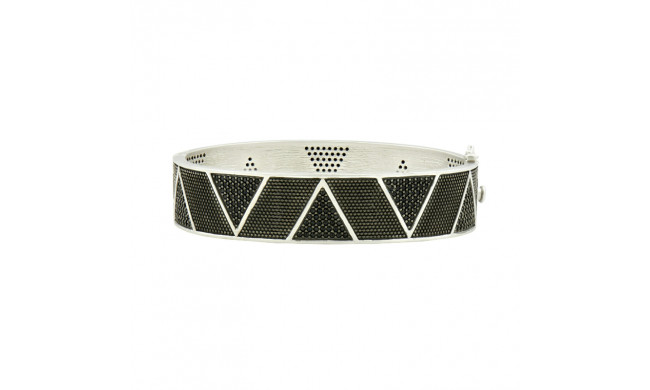 Freida Rothman Industrial Finish Geometric Hinge Bangle - IFPKBKB47-H