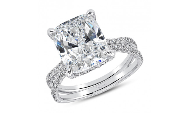 Uneek Le Pur et Simple French-Pave Diamond Engagement Ring - LVS1050CU