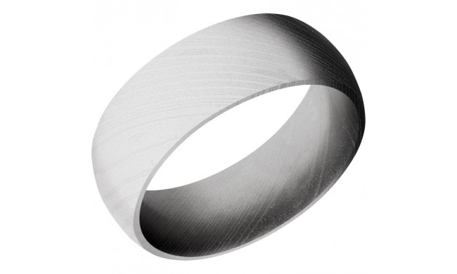 Lashbrook White Damascus Steel 8mm Men's Wedding Band - D8D+BEAD