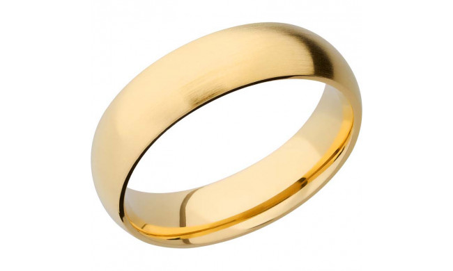 Lashbrook 14k Yellow Gold 6mm Men's Wedding Band - 14KY6D-P+SATIN