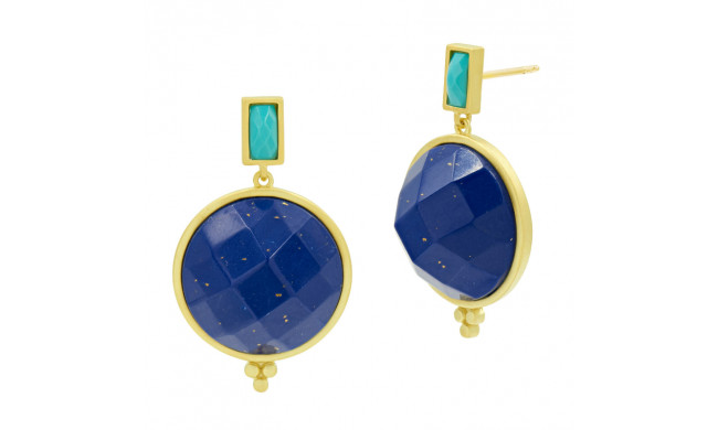 Freida Rothman Candy Drop Faceted Earring - YE020429B-1-M1-14K