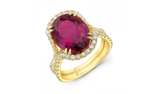 Uneek Precious Oval Pink Tourmaline Engagement - R020PTOVU