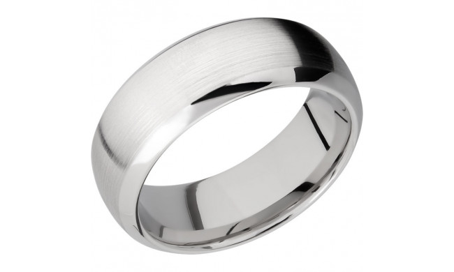 Lashbrook 14k White Gold 8mm Men's Wedding Band - 14KW8DB+SATIN_POLISH