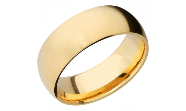 Lashbrook 14k Yellow Gold 8mm Men's Wedding Band - 14KY8D-P+SATIN