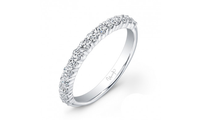 Uneek 15-Diamond Shared-Prong Wedding Band with Scalloped Edges - UWB07