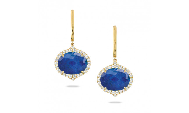 Doves Royal Lapis 18k Yellow Gold Gemstone Earrings - E6232LP-1