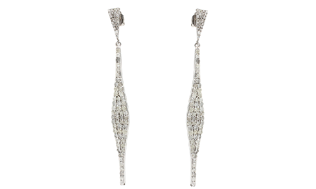 Meira T 14k White Gold Ice Diamond Cocktail Earrings