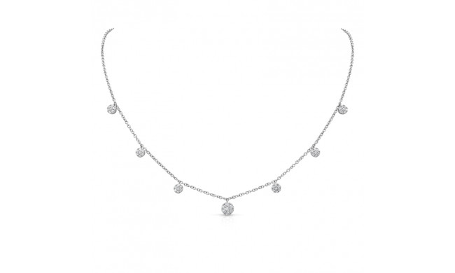 Uneek Cascade Collection Seven-Cluster Drop Necklace - LVNNS0535W