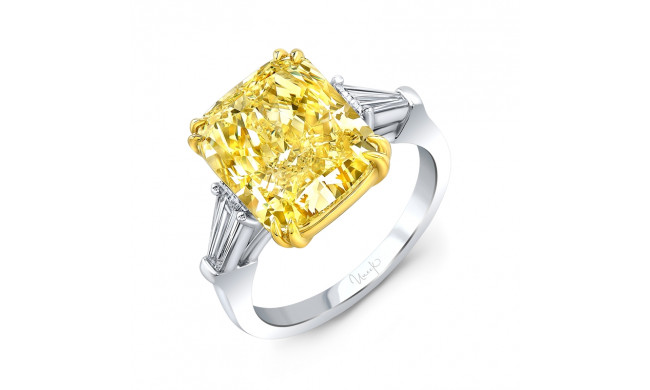 Uneek Cushion Cut Fancy Yellow Diamond Engagement Ring - LVS1070CUFY