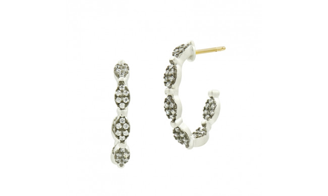 Freida Rothman Industrial Finish Allover Pave Hoops - IFPKZE59-14K