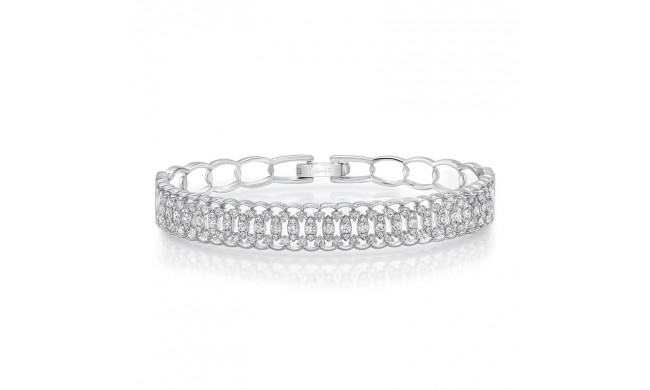 Uneek Broderie Anglaise Open Lace Diamond Bangle Bracelet - LVBAW2165W