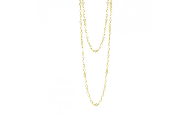 Freida Rothman Pearl 40" Layer Necklace In 14K Gold - TPYZFPN12-40