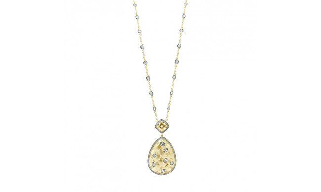 Freida Rothman Lattice Motif Drop Pendant Necklace - LMYKZN04-24