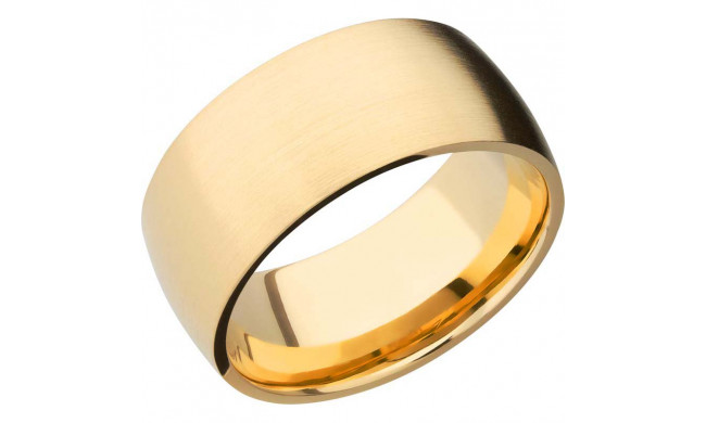 Lashbrook 14k Yellow Gold 10mm Men's Wedding Band - 14KY10D-P+SATIN