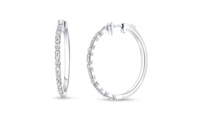 Uneek Chatterley Round Diamond Hoop Earrings - LVEE100