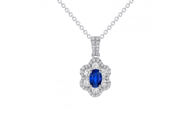 Uneek Oval Blue Sapphire Pendant - LVNRI289S