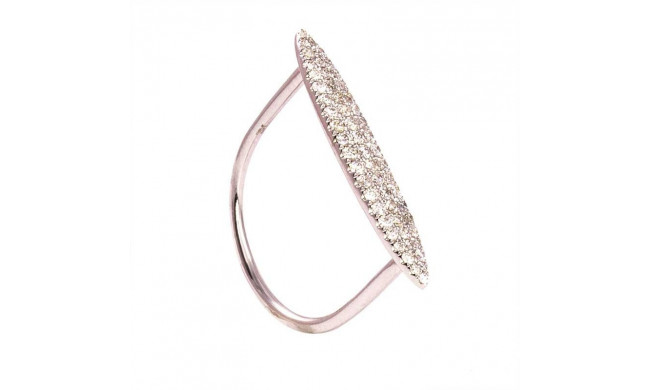 Meira T 14k White Gold and Diamond Oval Encrusted Ring