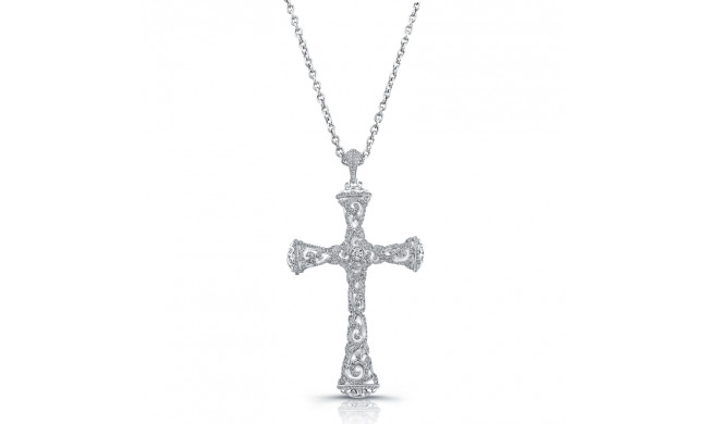 Uneek Micro-Pave Diamond Cross Pendant - LVN624