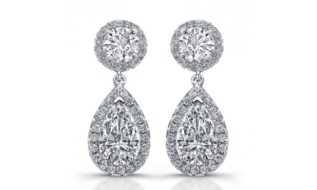 Uneek Pear-Shaped Diamond Drop Earrings - LVE262