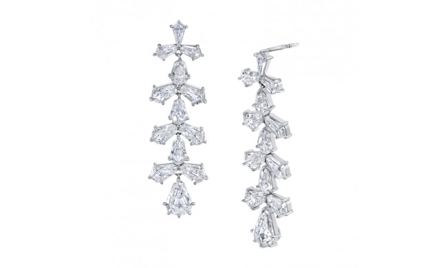 Uneek Shield Diamond Dangling Earrings - LVE211