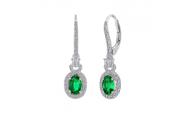 Uneek Oval Emerald Earrings - LVERI294E