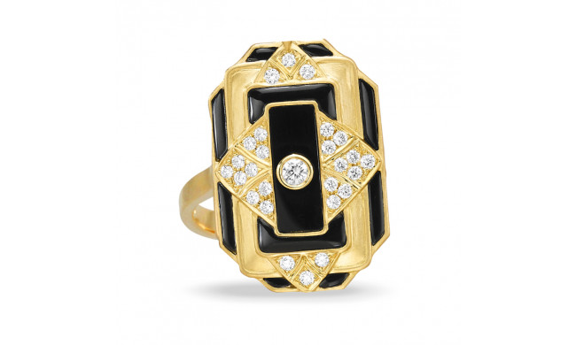 Doves Gatsby 18k Yellow Gold Diamond Ring - R8752BO