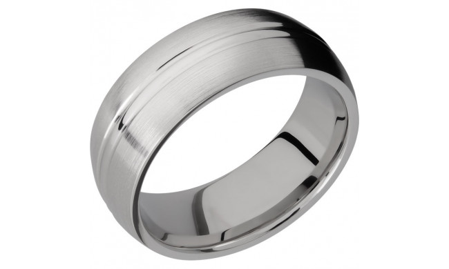 Lashbrook Titanium 8mm Men's Wedding Band - 8DD+POLISH_SATIN