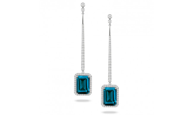 Doves London Blue 18k White Gold Gemstone Earrings - E9321LBT
