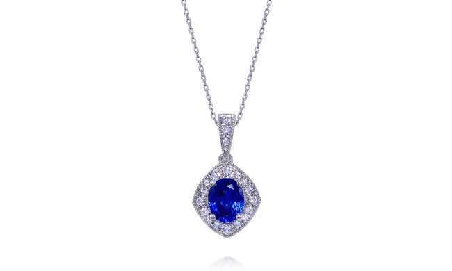Uneek Blue Sapphire Diamond Pendant - LVNMT0150S