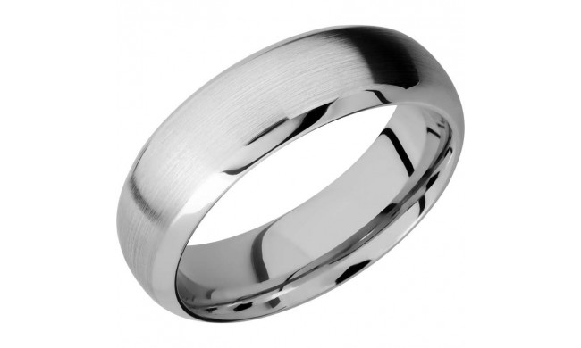 Lashbrook Cobalt Chrome 7mm Men's Wedding Band - CC7DB+SATIN_POLISH