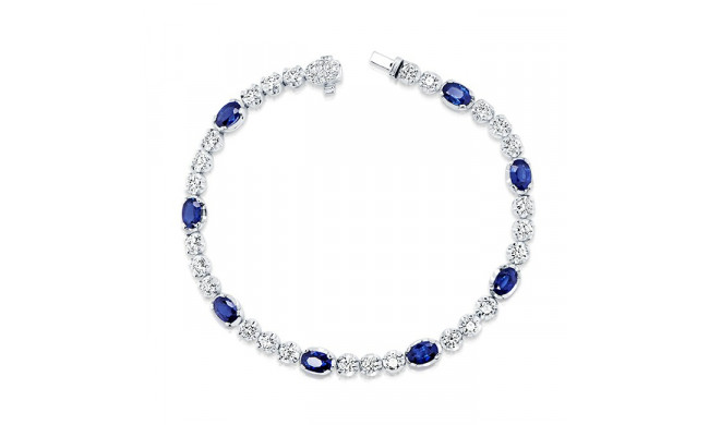 Uneek Blue Sapphire Link Diamond Bracelet - BR2001BSOV