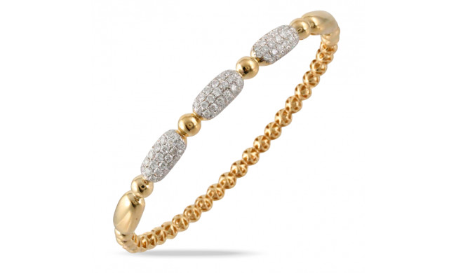 Doves Diamond Fashion 18k Yellow Gold Bangle Bracelet - B9567