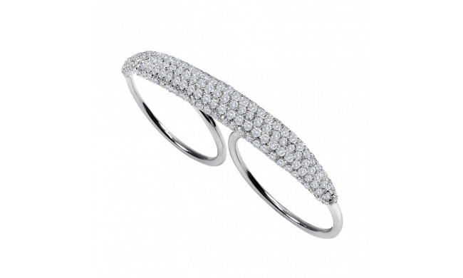 Meira T White Gold Double Diamond Ring