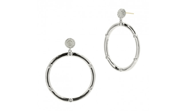 Freida Rothman Radiance Drop Hoop Earring - RNPZE17-14K