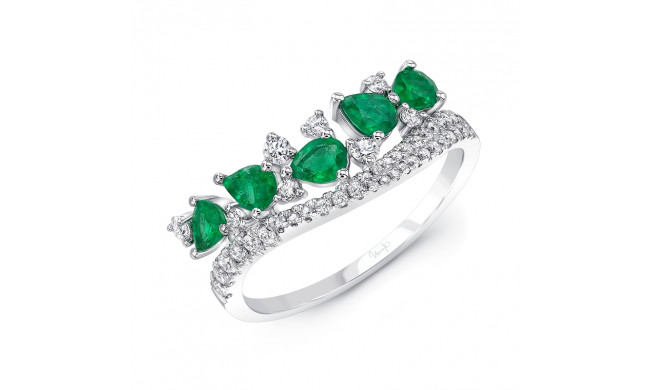 Uneek Emerald Diamond Band - R89120EMCB