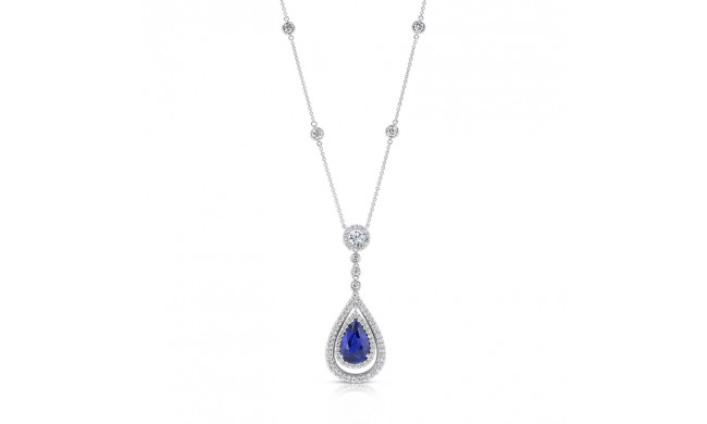 Uneek Blue Sapphire Diamond Pendant - LVN693PSBS