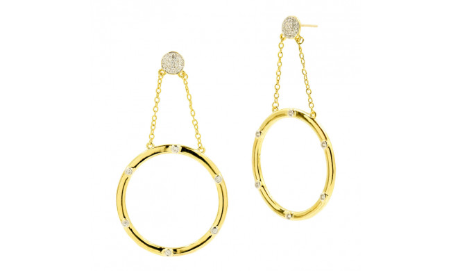 Freida Rothman Radiance Open Hoop Drop Earring - RNPYZE10-14K