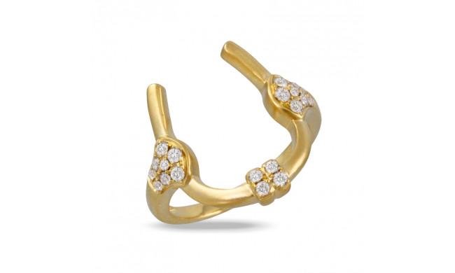 Doves Equestrian 18k Yellow Gold Diamond Ring - R9973