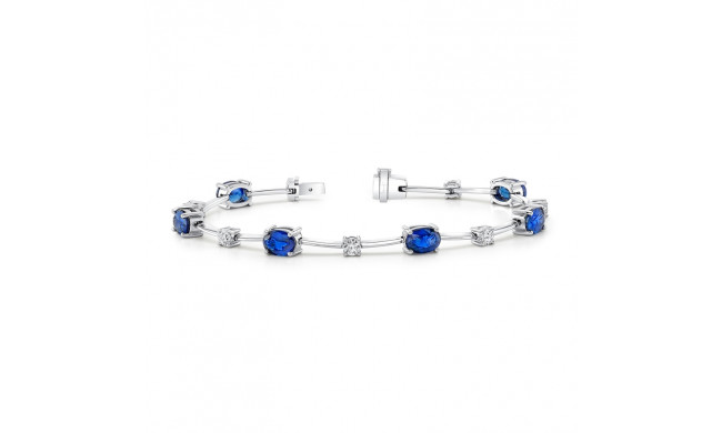 Uneek Blue Sapphire and Diamond Bracelet - LBR191OV