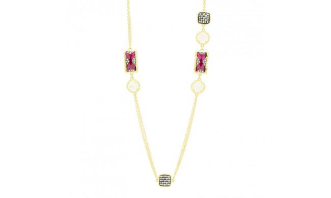 Freida Rothman Rouge Station Necklace - RDYKZMN25-36