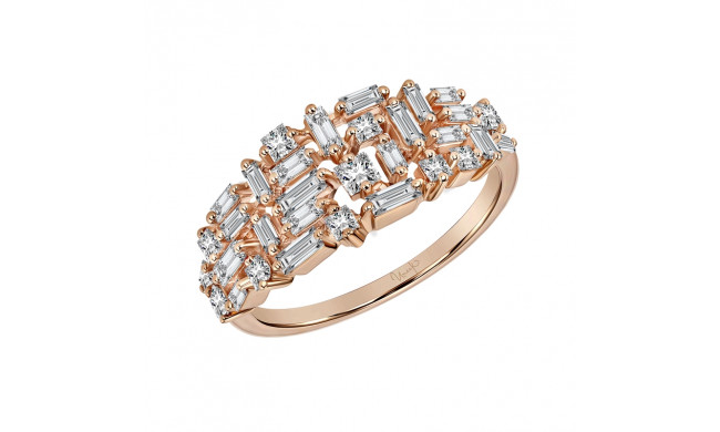 Uneek Diamond Ring with Baguette and Princess Diamonds - LVBAD274R