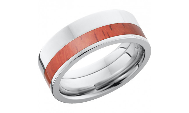 Lashbrook Cobalt Chrome Hardwood 9mm Men's Wedding Band - CCHW9F13OC_PADAUK+POLISH