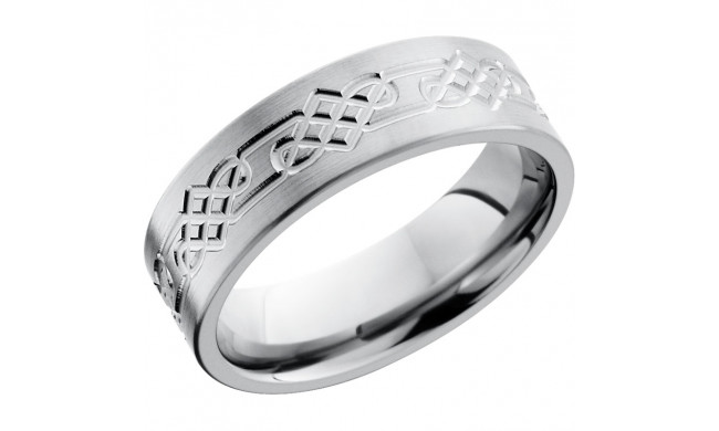Lashbrook Titanium 7mm Men's Wedding Band - 7FCELTICLOOP+SATIN