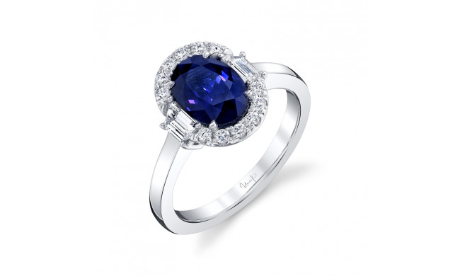 Uneek Oval Blue Sapphire Engagement Ring - LVS1049OVBS