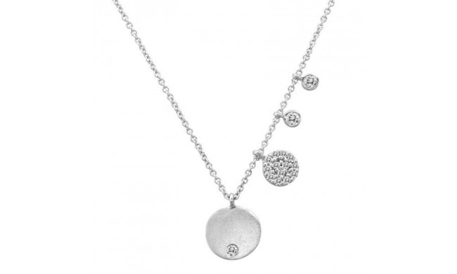 Meira T 14k White Gold Disc Necklace