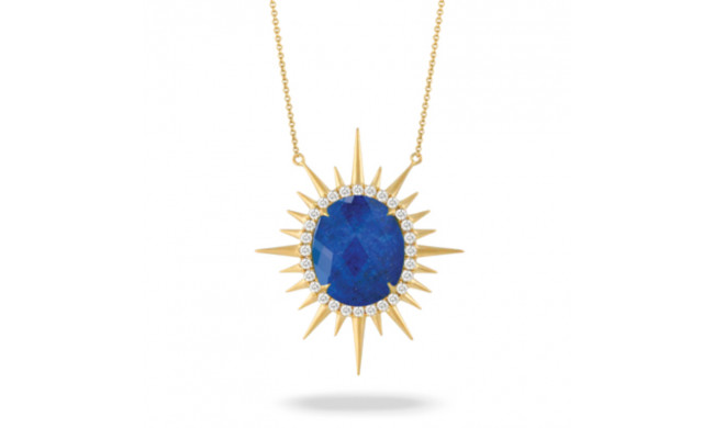 Doves Royal Lapis 18k Yellow Gold Gemstone Necklace - N9131LP