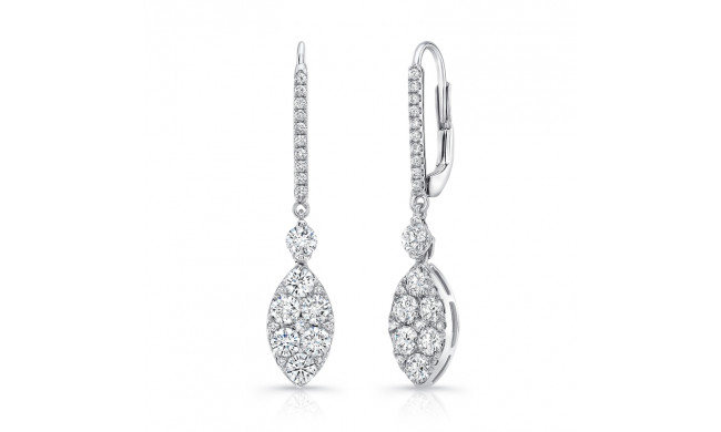 Uneek Leverback Diamond Earrings - LVEC815