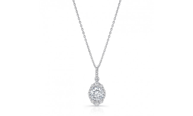 Uneek Petals Design Round Diamond Pendant - LVN941