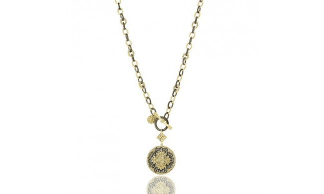 Freida Rothman Double Sided Charm Coin On Link Chain Necklace - YRZ0766B-24