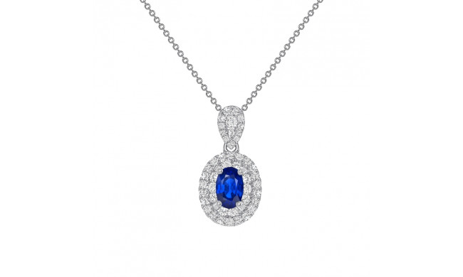 Uneek Oval Blue Sapphire Pendant - LVNRI290S